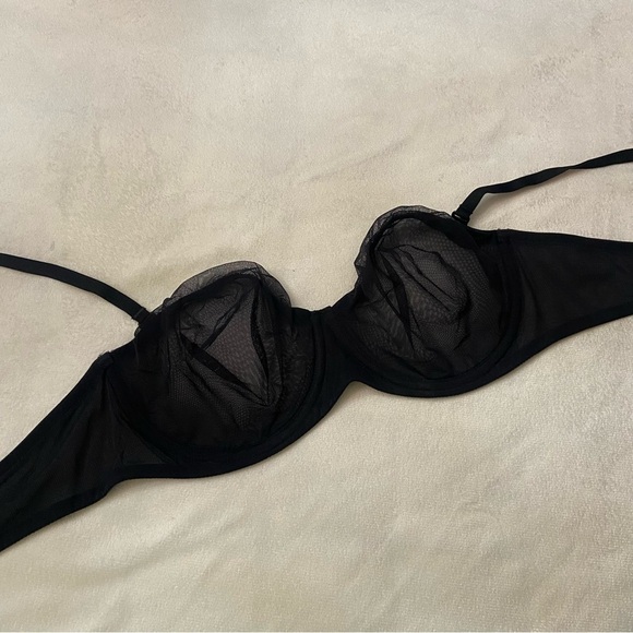 New! Skims Ultrafine Mesh Strapless Bra in Onyx Black NWT 3680 - Picture 2 of 9